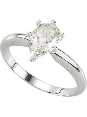 0.67 Ct Marquise Cut Solitaire Diamond Engagement Ring 14K White Gold D Color VVS2 Clarity